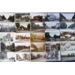 Postcards, London suburbs, a good collection of 55 cards, with many RP and printed street scenes,