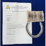 Horseracing memorabilia, one aluminium horseracing plate from the Racehorse 'Embassy', European