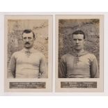 Postcards, Football, Norwich City, two photographic player portrait cards from the Hayward T. Kidd