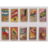 Cigarette cards, USA, ATC, Flags of All Nations (set, 50 cards) (gd)