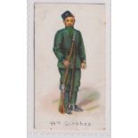 Cigarette card, Leon De Cuba Cigars, Colonial Troops, type card, 44th Gurkhas (slight acm, slight