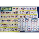 Football, trade issues, Fleetway, Soccer 68, 2 large wall charts showing Football Club Colours, sold