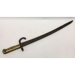 A French Chasspot 1874 pattern bayonet with brass handle, length 61cm
