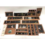 A good collection of 19th century Magic Lantern slides, including a set of five multi-image slides