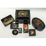 Collection of Russian lacquer painted boxes (7)
