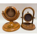 Mauchline ware pocket watch stand printed with a vignette of the pier Skegness, height 10cm;