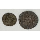 Two foreign hammered silver coins.