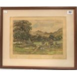 O.H. THOMAS 'Near Festiniog, N.Wales' Watercolour Signed, further inscribed in pencil 21.5 x 31cm