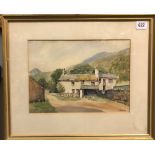 V. SMITH A Country Cottage Watercolour Signed 22 x 30cm