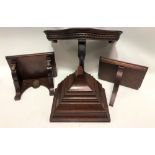 Four various mahogany wall brackets