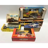 Boxed vintage toy vehicles including a Britains Ltd Models JCB excavator no. 9580, Corgi Major '