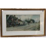 JOSEPH HUGHES CLAYTON (Act. 1891-1929) A Country Village Watercolour Signed and indistinctly