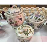 A Portmeirion 'Botanic Garden' soup tureen and cover with ladle together with two other 'Botanic