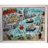 SEAN HAYDEN (B. 1979) Porthleven Harbour Oil on canvas 71 x 93cm