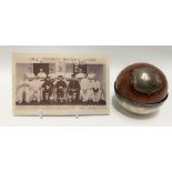 Interesting early 20th Century commemorative cricket ball to G.R.N. Chapman R.A. Central within