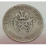 Silver Flintshire Bank one shilling token dated August 12.1811.