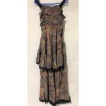 A late 1920s/early 1930s ladies paisley print maxi dress.