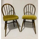A set of six Ercol hoop and stick-back dining chairs.