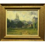 Attributed to SIR WILLIAM SAMUEL HENRY LLEWELLYN RA (1858-1941) Chateau de Loches, France Oil on