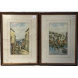 W. SANDS Old Sloop Inn and Harbour St Ives Watercolour Signed and inscribed 30 x 17cm; together with