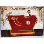 SIMEON STAFFORD (b. 1956) Bumper Car No.3 Oil on board Signed Signed and inscribed to reverse 70 x