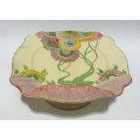 A Clarice Cliff Royal Staffordshire Pottery A.J. Wilkinson Ltd comport, Honeyglaze range and in