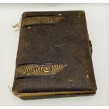 Victorian cartes de visite album with 1.5in cylinder musical movement (AF)