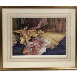 After Sir William Russell Flint R.A. Flamenco Dancer Colour print Blind stamp and editioned 219850