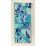 BRIDGET JOHNS (20th century British) Colour Composition Oil on canvas Label to reverse 49 x 20cm