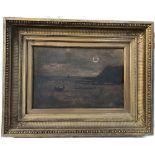 PETER BUCHANAN (1855-1950) Lunan Bay ... Oil on canvas Signed and indistinctly inscribed to label on