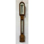 Oak cased Negretti & Zambra Admiral Fitzroy's storm barometer, patent no. 1426, height 102cm