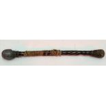 An interesting 19th century naval persuader or cosh with twisted balleen haft and with lead weight