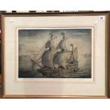 EDWARD BOUVERIE HOYTON (1900-1988) The Golden Hind Etching aquatint Signed and inscribed in pencil