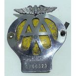 AA badge, no. 0H66329.