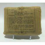 1930 Johnson & Johnson Ltd first field dressing dated November 1930.