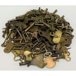 A quantity of clock and pocket watch keys