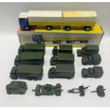 Dinky Toys diecast Mercedes-Benz truck & trailer, boxed, no. 917; together with a collection of