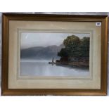 FREDERICK JOHN WIDGERY (1861-1942) The River Dart Gouache Gallery label to reverse 28 x 45cm