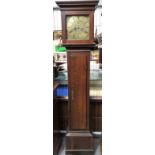 Eight day longcase clock with 11in brass dial and with chaptering signed WM Abbott, Sarson Fecit and
