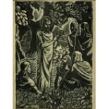 Early 20th Century wood engraving 'Legends of the Flowers' Inscribed and signed W.R.H. Johnson in