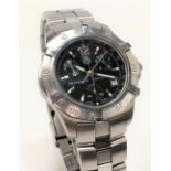 A Tag Heuer gentlemans Professional 200 metres quartz chronograph stainless steel bracelet