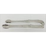 A pair of George III bright cut sugar tongs, maker Dorothy Langlands, Newcastle, length 14cm, weight