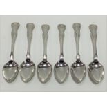 A set of six Victorian Scottish silver king's pattern teaspoons, make Alexander Murray, Edinburgh