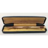 A gold plated engine turned 'yard.o.led' propelling pencil within original fitted case