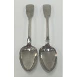 A pair of William IV fiddle pattern tablespoons, maker WC, London 1832, length 22.5cm, weight 4.35oz