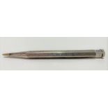 A silver engine turned yard - O-LED propelling pencil, weight 22.7g approx.