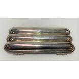 A Victorian silver three-section cigar case by George Nathan and Ridley Hayes, Chester 1900,