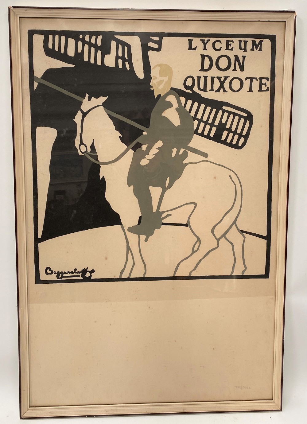 After WILLIAM NICHOLSON and Beggarstaff Brothers, Lyceum Don Quixote poster screen print 75 x 49cm