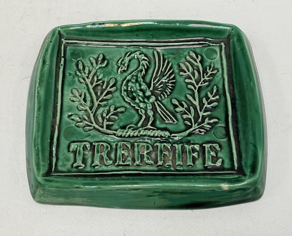 A Royal Cauldon pottery plaque cast from an original Trereife Cornish tin ingot, stamped mark to the
