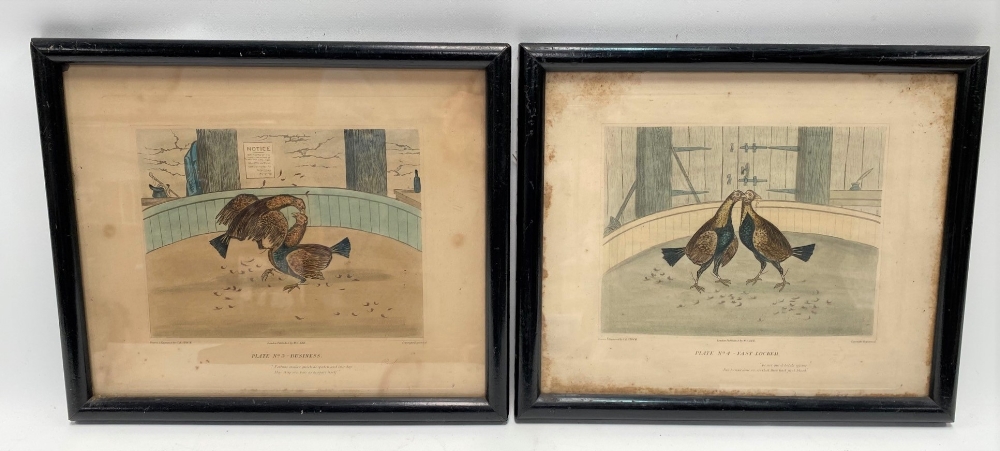 A set of six 19th Century Cock fighting prints after J.R. Stock and pbl. W. C. Lee; together with - Image 2 of 4